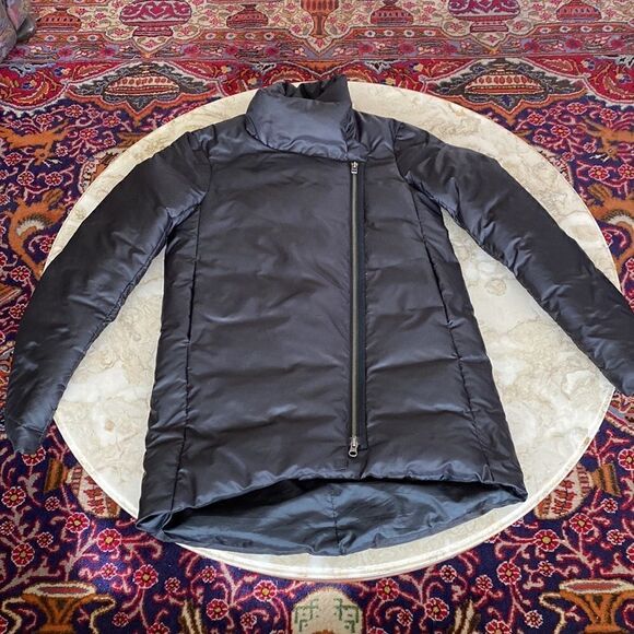 Helmut Lang Asymmetrical Zippered Down Cocoon Coat - Picture 11 of 15